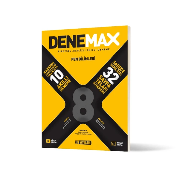 Hız Denemax 8. Sınıf Fen Bilimleri 10’lu Akıllı Deneme Yeni ürün görseli 1