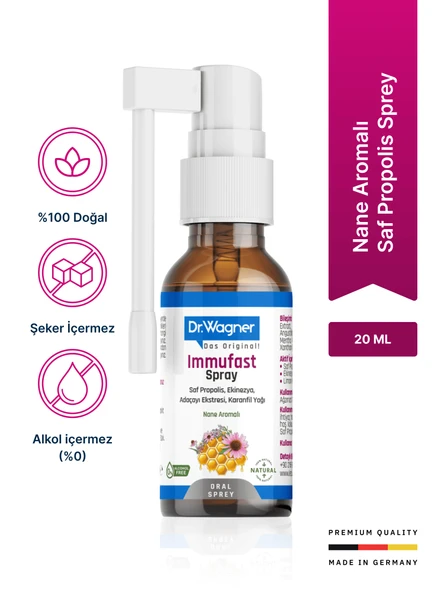Immufast Spray, %100 Doğal Boğaz Ağrısı Hafifletici - 20ml ürün görseli 1