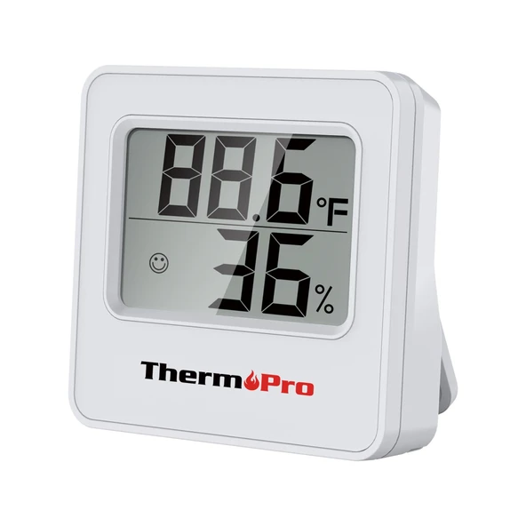 Thermopro TP157W İç Mekan (Sera, Dolap, Bebek Odası) Hassas Sıcaklık ve Nem Ölçer Mini Termometre ürün görseli 1