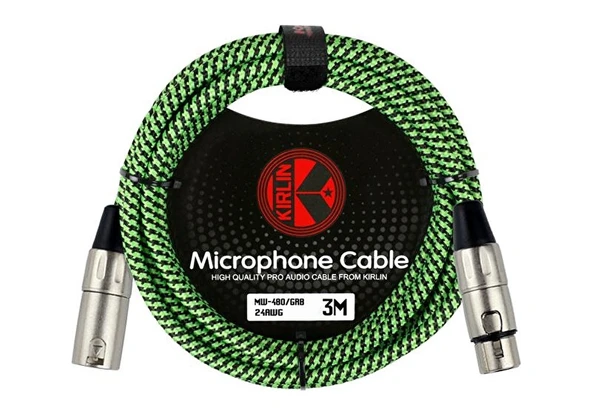 KIRLIN MW-480-3M-GRB HS 24AWG Mikrofon Kablosu 3 Metre ürün görseli 1