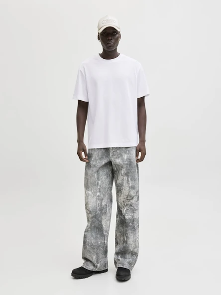 JACK JONES Erkek Rahat Kesim Basic Tişört 12289962 - Resim 3