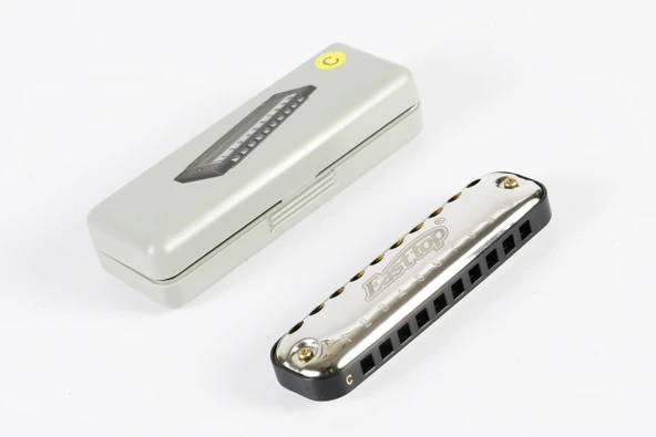 East Top T10-1BK Blues Harmonica,10 Holes C Key,Black Comb,Diatonic 10 Delikli Mıızıka ürün görseli 1