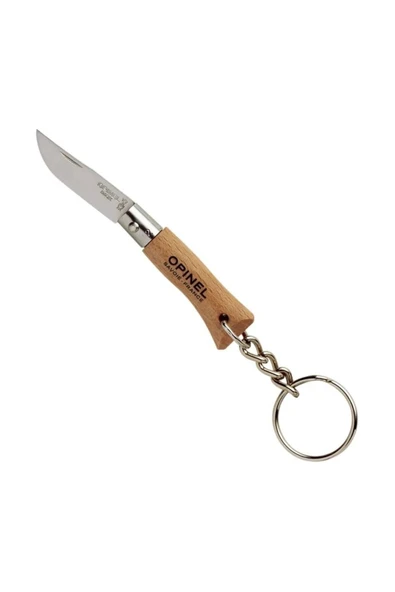 Opinel N°2 Kayın Saplı Inox/Çelik Anahtarlık Çakı ürün görseli 1