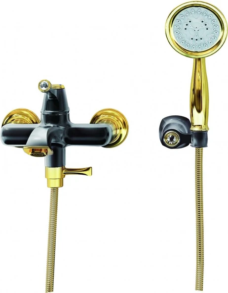 Creavit EG2500-S Elegant Banyo Bataryası ve El Duşu - Siyah Altın ürün görseli 1