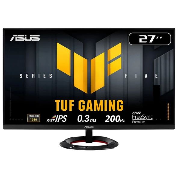 ASUS TUF GAMING VG279Q5R 27" 200Hz 0,3Ms Fast IPS ELMB  GTG AI VISUAL Gaming Monitör ürün görseli 1