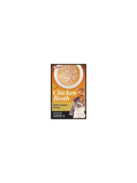 Inaba Ciao Chicken Broth Tavuk Sulu ve Tavuklu Kedi Çorbası 50 Gr ürün görseli 1