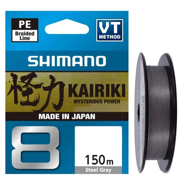 Shimano Kairiki 4X 300m Steel Gray İp - Örgü Misina  0.31,5 mm - 29.9 kg ürün görseli 1