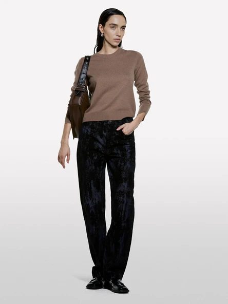 Sisley   Kaşmir Karışımlı Regular Fit Kazak Kadın Kahverengi Kazak - 325A102HM100F ürün görseli 1