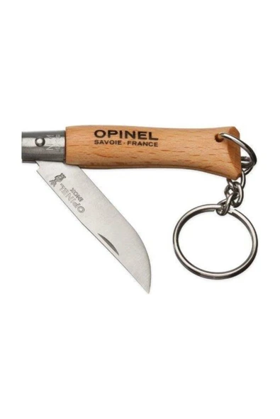 Opinel N°4 Kayın Saplı Inox/Çelik Anahtarlık Çakı ürün görseli 1
