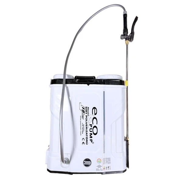 Pomilsan Eco pump Lityum Akülü Karıştırıcılı 16 Litre Beyaz Sırt İlaçlama Pompası ürün görseli 1