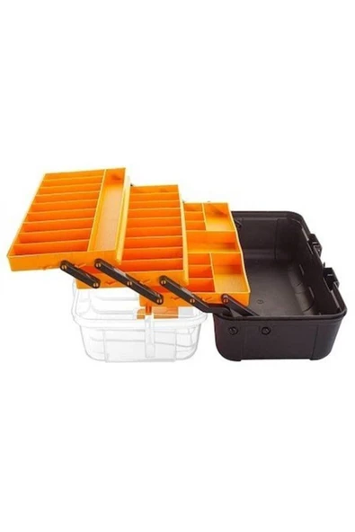 16" Raflı Balıkçı Takım Çantası, Olta Çantası - Sarı ürün görseli 1