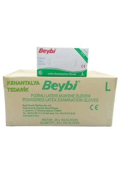 PUDRALI LATEKS ELDİVEN L 20 PAKET ürün görseli 1