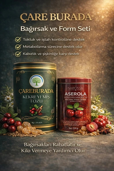 ÇareBurada Sindirim Destek Seti - ÇareBurada Kekreyemiş 8 G x 20 Stick + Acerola Toz 200 G ürün görseli 1