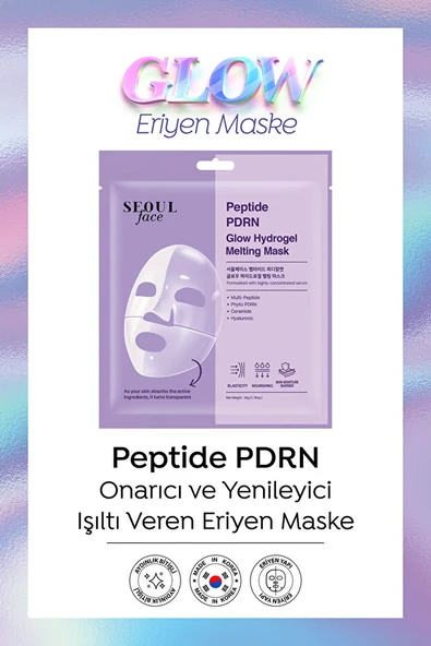 Dermal Seoul Face Peptid PDRN Hidrojel Eriyen Nemlendirici Kore Maskesi 34 gr 5 Adet ürün görseli 1