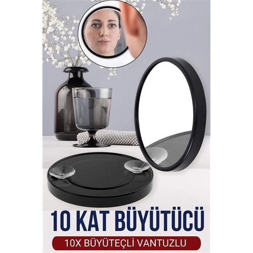 9 Cm 10X Büyüteçli Makyaj Aynası 717184 ürün görseli 1