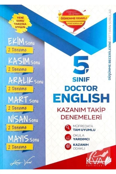 5.Sınıf İngilizce Kazanım Takip Denemeleri Kva ürün görseli 1