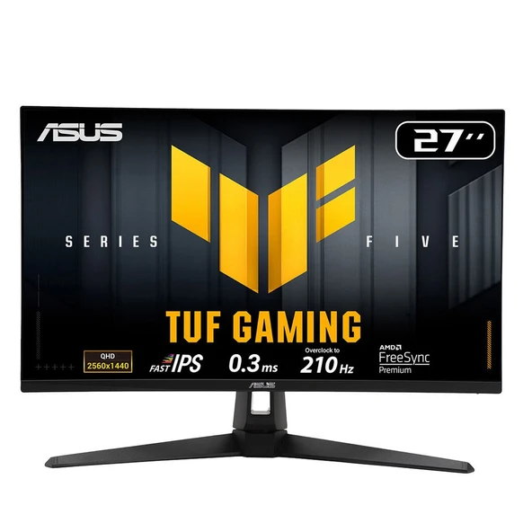 ASUS TUF GAMING VG27AQ5A 27" 2K (2560x1440) 210Hz 0.3 FAST IPS FreeSync Gaming Monitör ürün görseli 1