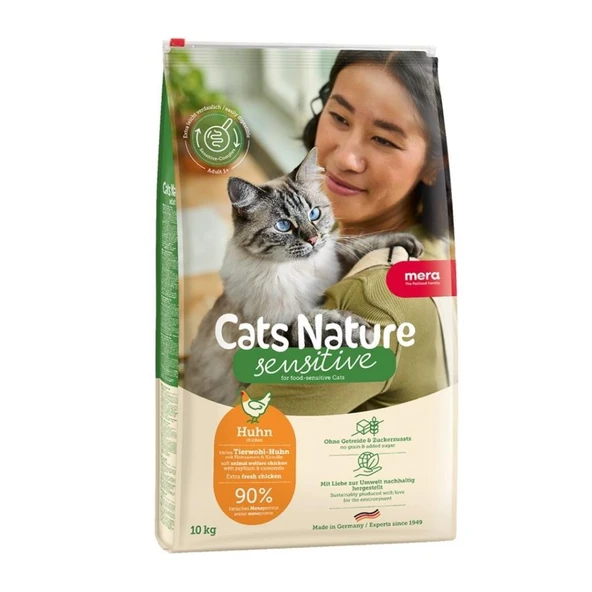 Mera Cats Nature Sensitive Tavuklu Yetişkin Kedi Maması 10 Kg ürün görseli 1