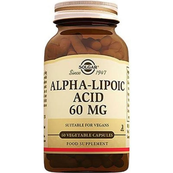 Solgar Alpha Lipoic Acid 60 Mg 30 Kapsül ürün görseli 1