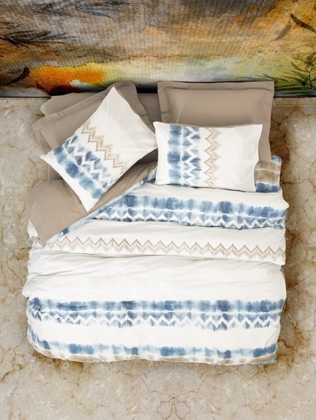 Cotton Box Mist Tek Kişilik Nevresim Takımı Nora Kahve ürün görseli 1