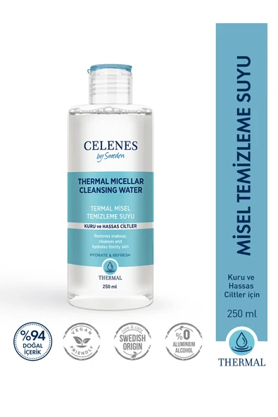Celenes By Sweden Thermal Misel Temizleme Suyu Kuru Ve Hassas Ciltler 250 ml ürün görseli 1