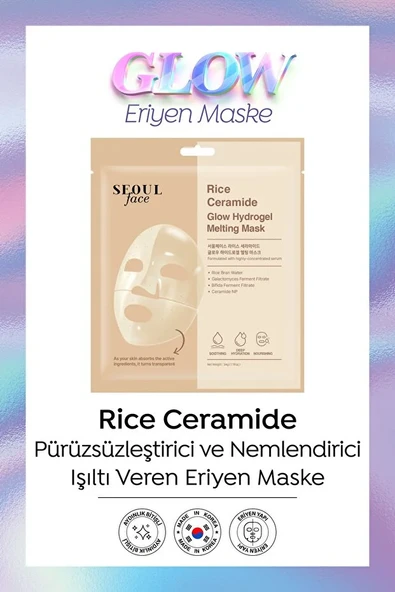 Dermal Seoul Face Pirinç Seramid Hidrojel Nemlendrici Eriyen Kore Maske 34 gr 3 Adet ürün görseli 1