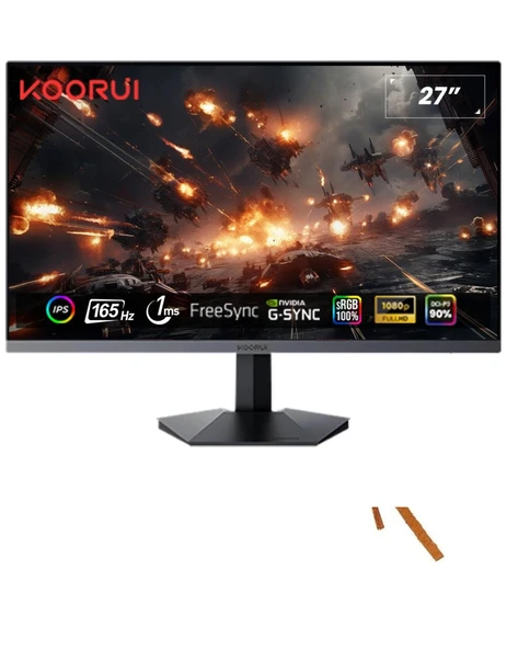 Koorui 27" GN06 IPS Gaming 165Hz Monitör Siyah 1ms ürün görseli 1