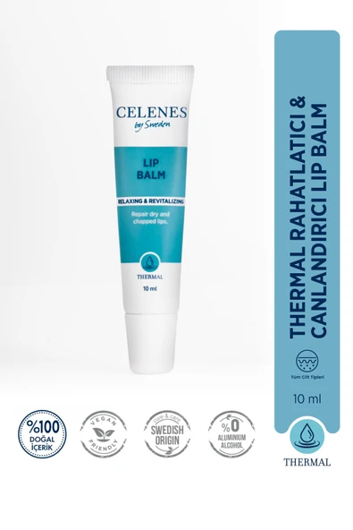 Celenes By Sweden Thermal Rahatlatıcı & Canlandırıcı Lip Balm Dudak Nemlendirici 10 ml ürün görseli 1