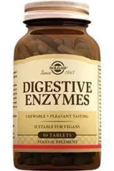 Solgar Digestive Enzymes 50 Tablet ürün görseli 1