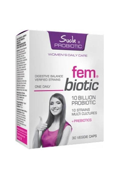 Suda Vitamin Probiotic Fem Biotic 30 Veggie Kapsül ürün görseli 1