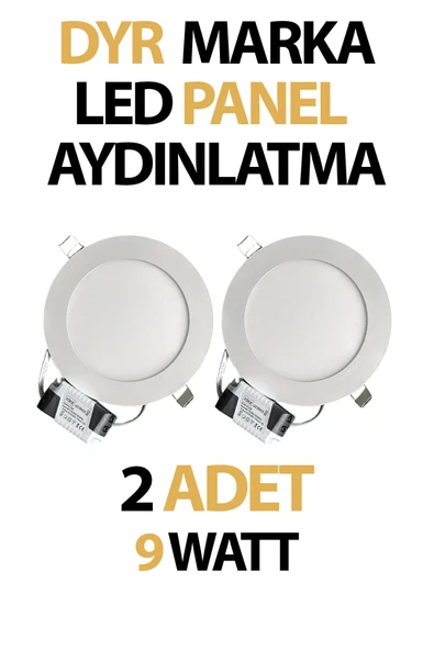 Sıva Altı Led Panel Aydınlatma 9 Watt Beyaz Işık Tasarruflu ürün görseli 1