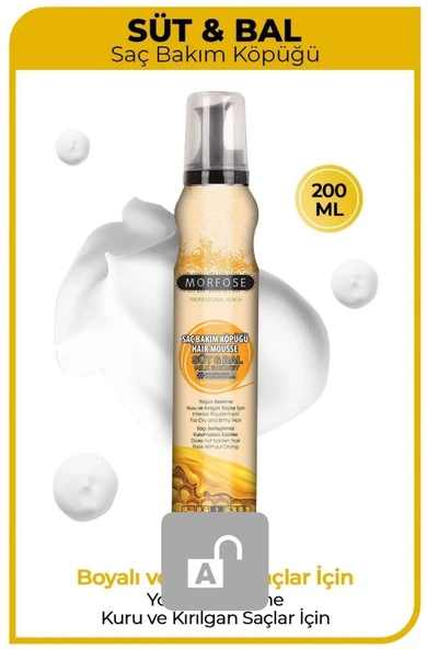 Morfose Süt & Bal Saç Köpüğü 200 ml ürün görseli 1