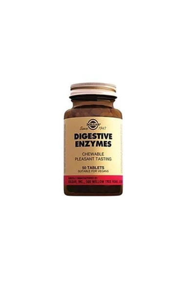 Solgar Digestive Enzymes 50 Tablet - Resim 2