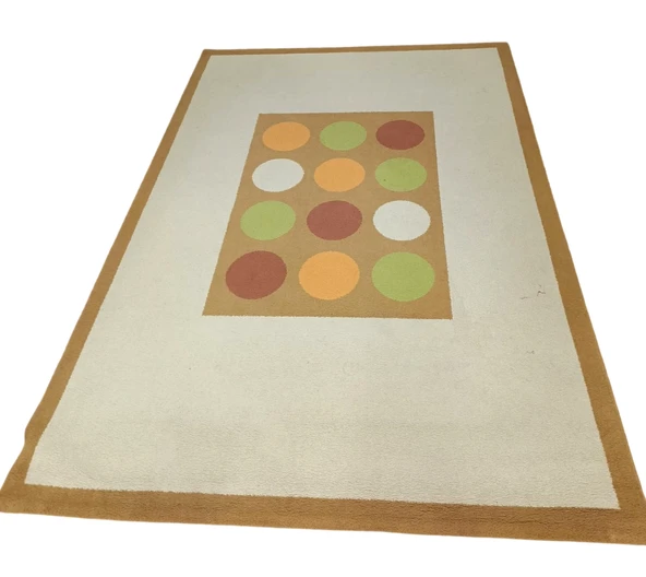 İkinci El Temiz Kullanılmış Kaşmir Halı Modern Puantiye Desenli 6m2 (200x290) Halı ürün görseli 1
