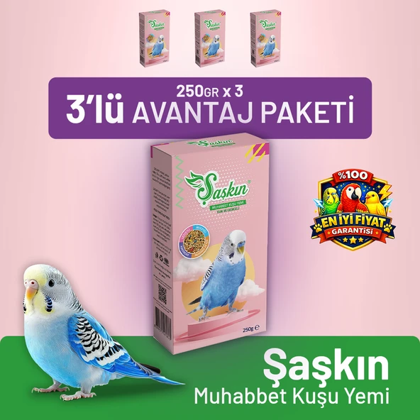 Şaşkın Muhabbet Kuşu Yemi 250 g - 3 Adet ürün görseli 1