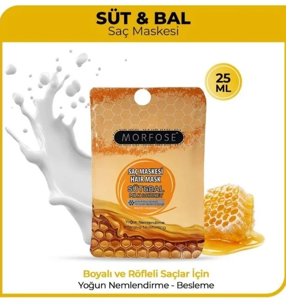 MORFOSE SAÇ MASKESİ 25ML POŞET SÜT BAL ürün görseli 1
