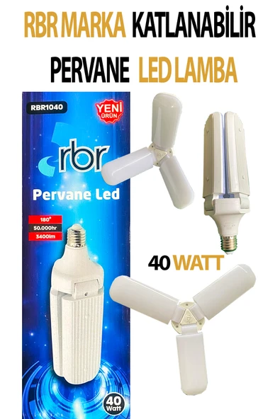 Pervane Katlanabilir Ledli Beyaz Işık Aydınlatma 40 Watt Lamba 3400 Lümen ürün görseli 1