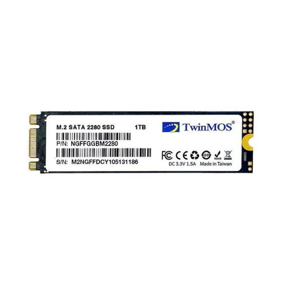 Twinmos NGFFGGBM2280 SATA 3.0 1 TB M.2 SSD ürün görseli 1