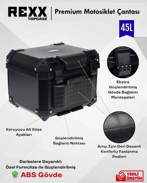 REXX PRO-X 45LT ARKA ÇANTA - Resim 2