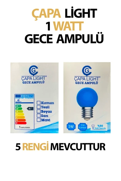 Gece Lambası Ampulü Çapa Light 1 Watt - Resim 2