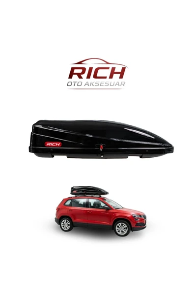 RİCH OTOMOTİV Port Bagaj -Tabut Bagaj 390 Litre Kapasite Parlak Siyah ürün görseli 1