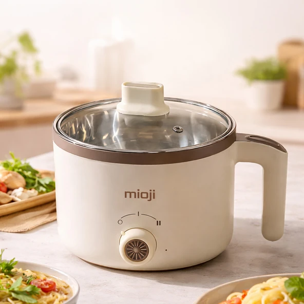 Mioji EP50 600W 1.5L Çok Fonksiyonlu Elektrikli Pişirici Beyaz ürün görseli 1