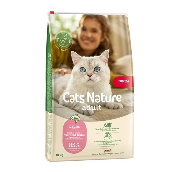 Mera Cats Nature Somonlu Yetişkin  Kedi Maması 10 Kg ürün görseli 1