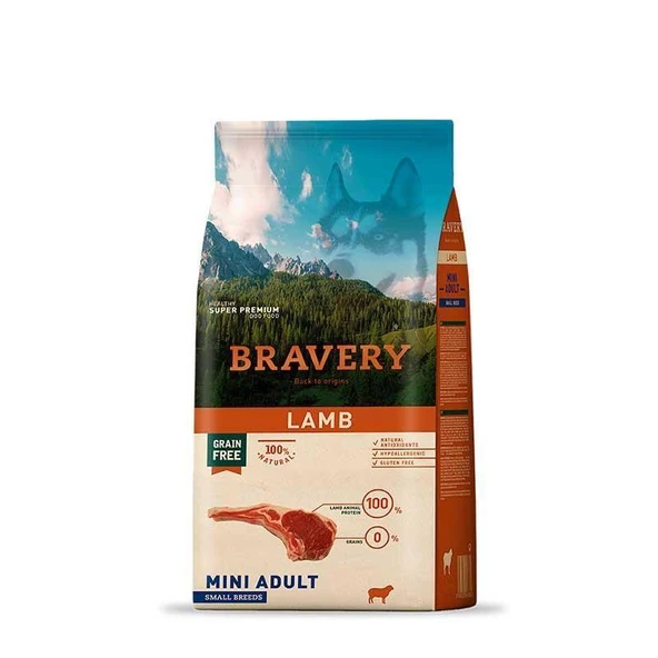 Bravery Tahılsız Kuzulu Yetişkin Küçük Irk Köpek Maması 2 Kg ürün görseli 1