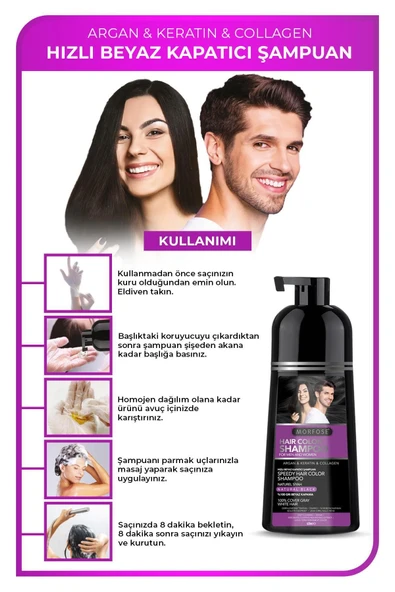 MORFOSE ŞAMPUAN 420ML SİYAH - Resim 3