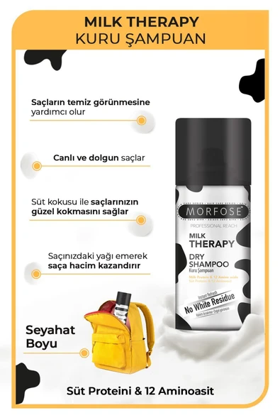 MORFOSE KURU ŞAMPUAN MİLK 90 ML - Resim 2