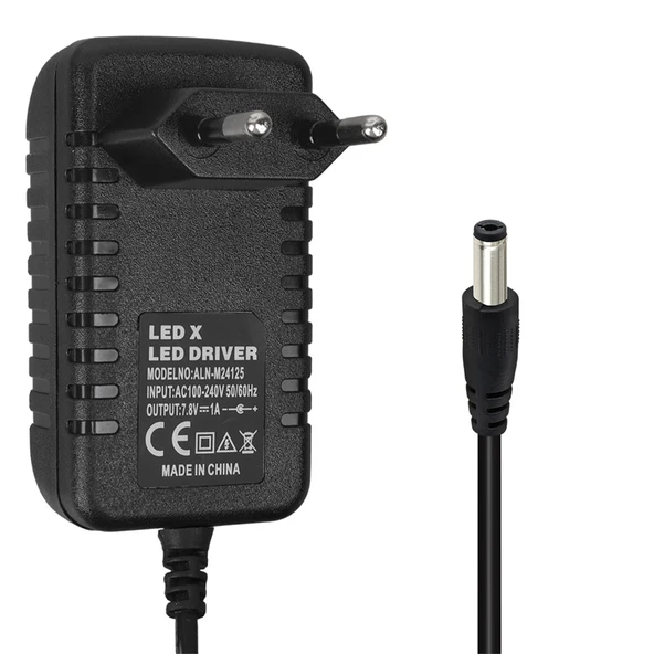 Powermaster Pm-16740 7.8 Volt - 1.2 Amper 5.5*2.5 Mm Uçlu Plastik Kasa Adaptör ürün görseli 1