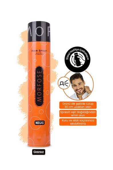 MORFOSE SAÇ SPREYİ 400ML NO GAS - Resim 3