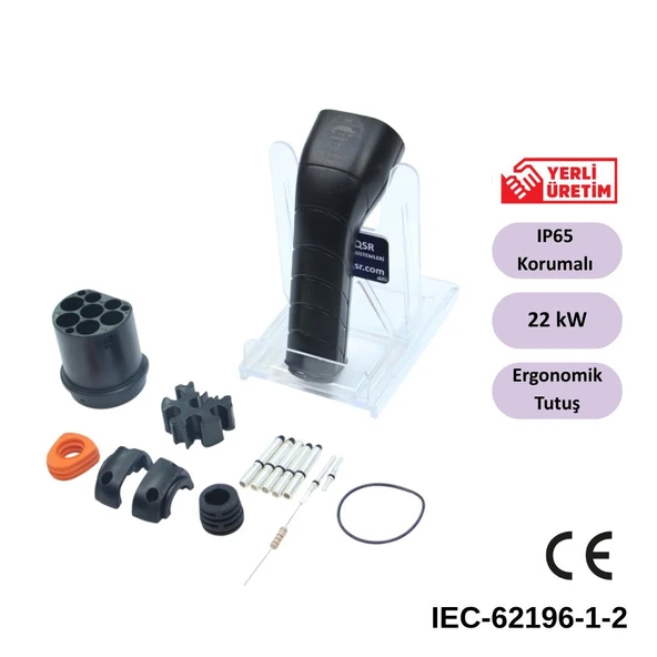 E-Qsr Energy 22KW / Type2 Araç Şarj Soketi - Resim 6