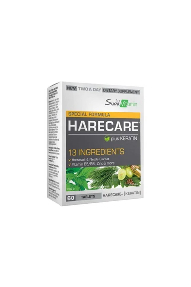 Suda Vitamin HARECARE PLUS KERATIN 60 TABLET - Resim 3